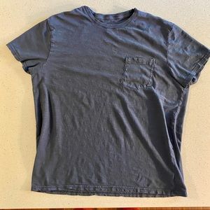 Blue Slub Pocket Tee - L